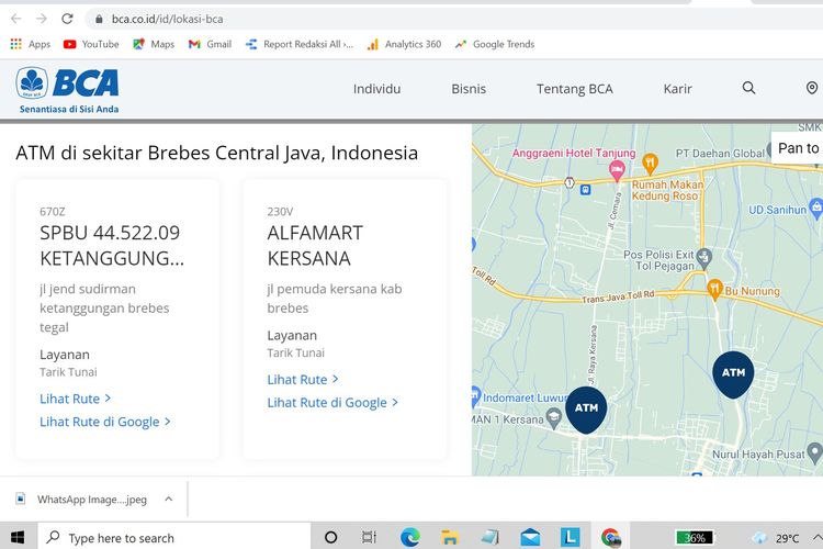 Cara mengetahui ATM BCA setor tunai terdekat atau ATM setor tunai BCA terdekat.