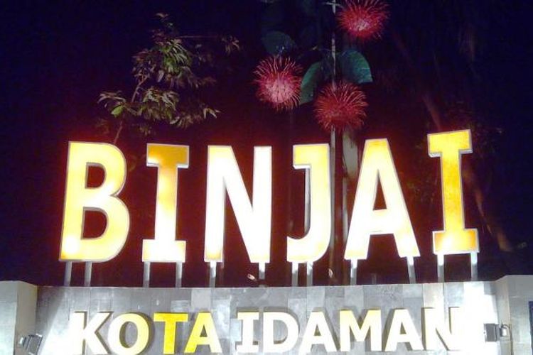 Tugu rambutan pertanda Anda memasuki Kota Binjai, di Sumatera Utara.