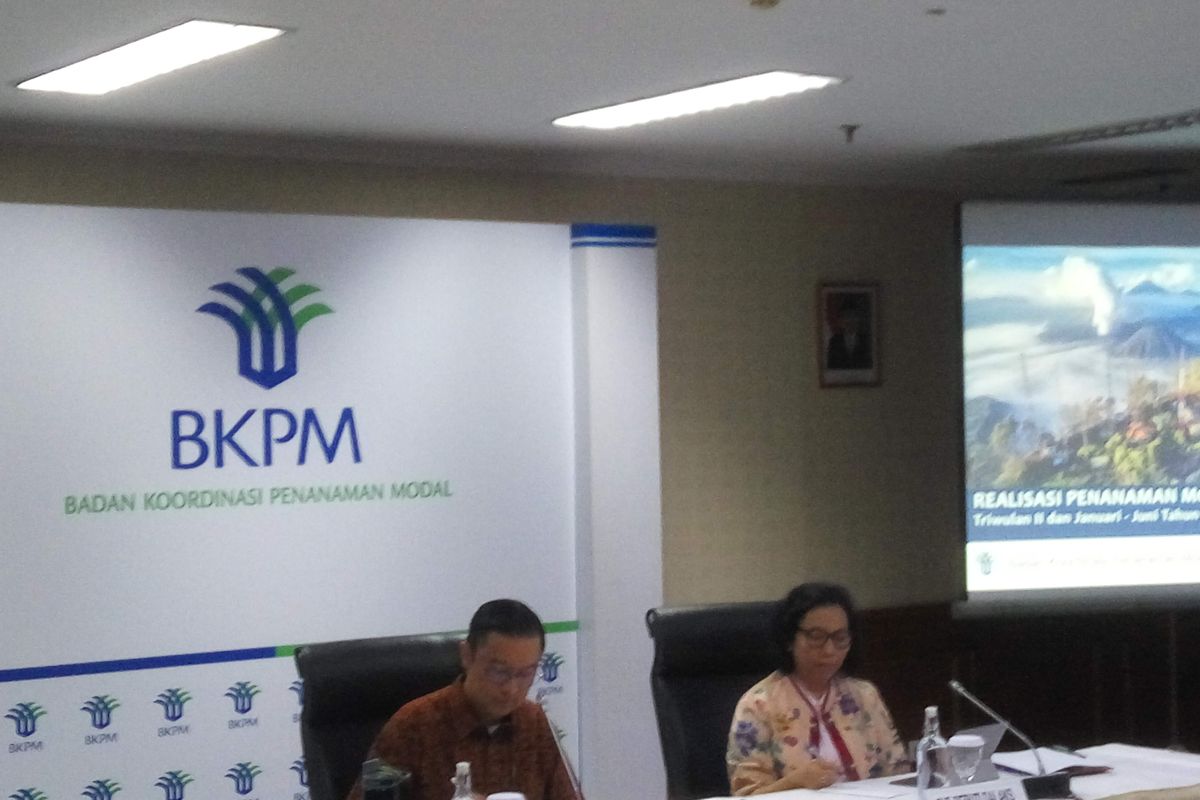 Konferensi pers BKPM di Jakarta, Selasa (30/7/2019).
