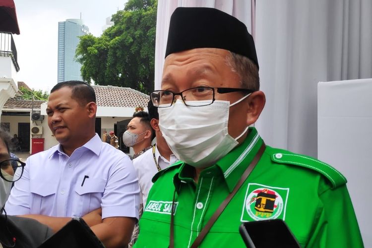 Anggota Komisi III DPR RI dari Fraksi Partai Persatuan Pembangunan (PPP) Arsul Sani ditemui di kantor KPU RI, Menteng, Jakarta Pusat, Rabu (10/8/2022). 