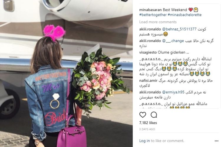Mina Basaran mengunggah foto liburan di Uni Emirat Arab pada akhir pekan lalu. (Instagram/Mina Basaran)