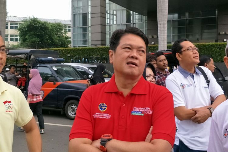 Kepala Dinas Perhubungan DKI Jakarta Andri Yansyah di area car free day, Minggu (26/11/2017). 