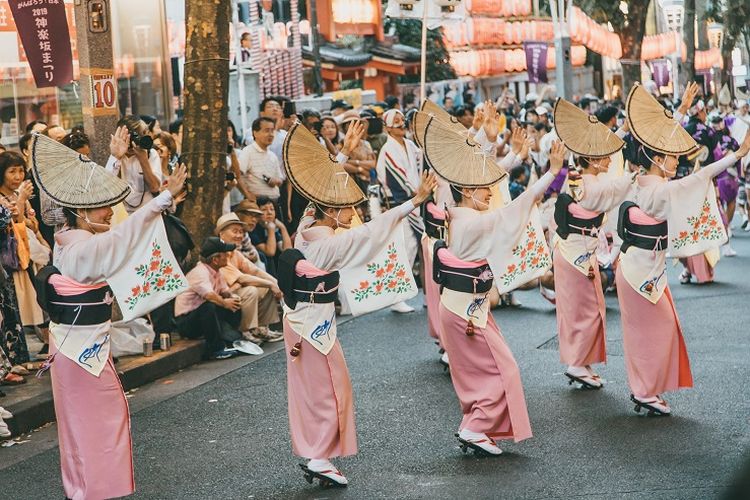 Festival Awa Odori Dance yang berasal dari Prefektur Tokushima, Jepang.