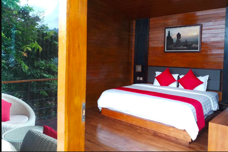 Salah satu kamar di Manohara, hotel di area Candi Borobudur, Magelang, Jawa Tengah