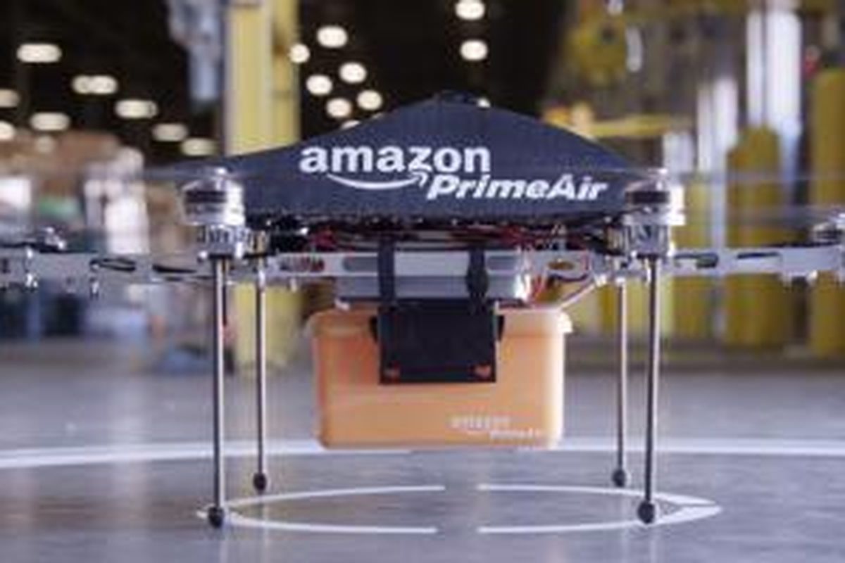 Amazon Prime Air yang diuji coba sebagai drone pengantar barang