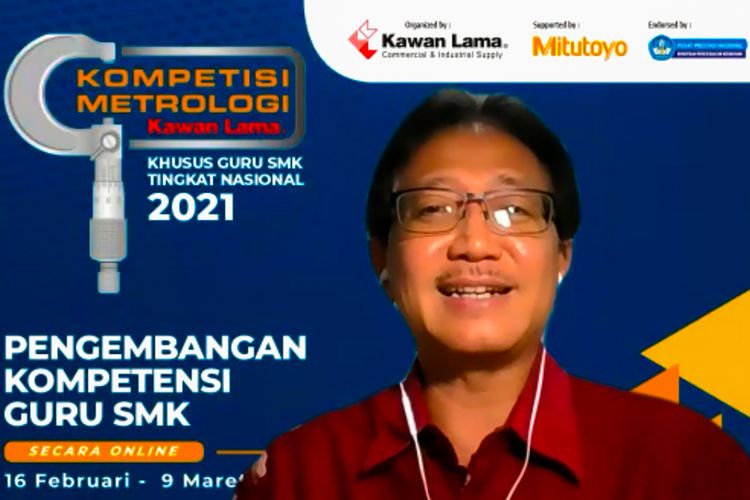 Albert Primusanto, Direktur PT Kawan Lama Sejahtera dalam sambutan Kompetisi Metrologi Kawan Lama Khusus Guru SMK Tingkat Nasional 2021 berlangsung 16 Februari hingga 9 Maret 2021. (DOK. KAWAN LAMA)