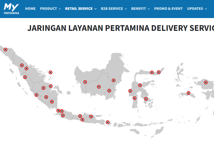 Titik layanan Pertamina Delivery Service