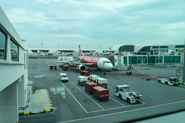 Ilustrasi Bandara Internasional Kuala Lumpur atau KLIA di Malaysia.