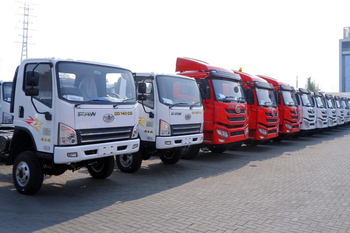 Ilustrasi truk asal China FAW Trucks