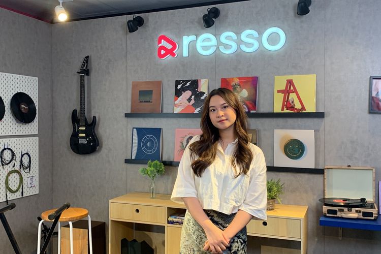 Penyanyi Raissa Anggiani saat ditemui di Studio Resso di kawasan Sudirman, Jakarta Selatan, Senin (20/1/2023).