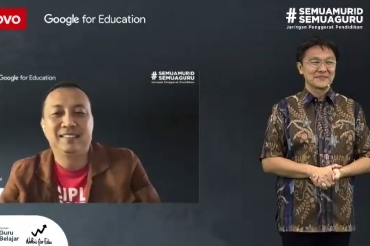 Webinar ?Menuju Transformasi Pendidikan Indonesia Melalui Kecakapan Digital? yang merupakan kerja kolaboratif antara Lenovo Indonesia, Google for Education, dan komunitas Semua Murid Semua Guru (SMSG) pada 15 Desember 2021.