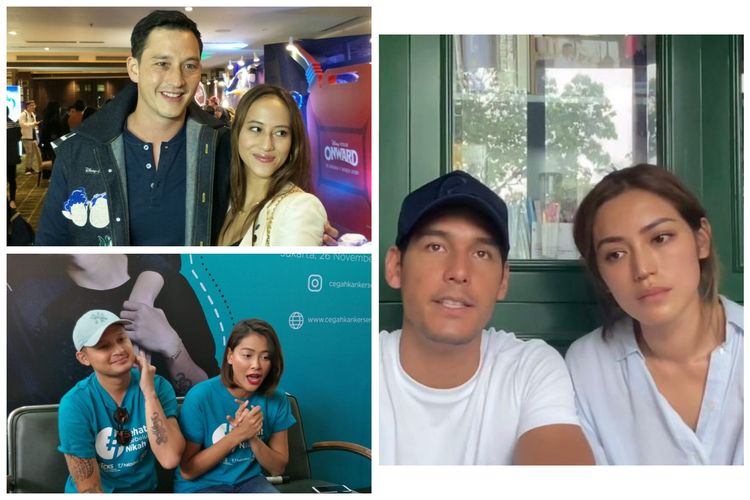 Kolase foto Jessica Iskandar dan pasangan, Mike Lewis dan pasangan, Syamsir Alam dan pasangan