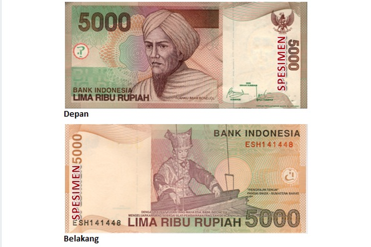 Uang Rp 5.000 emisi 2001