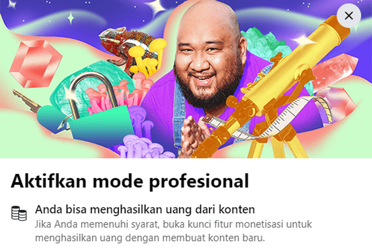 Cara mengaktifkan Facebook Profesional atau FB Pro untuk mendapatkan uang dari Meta