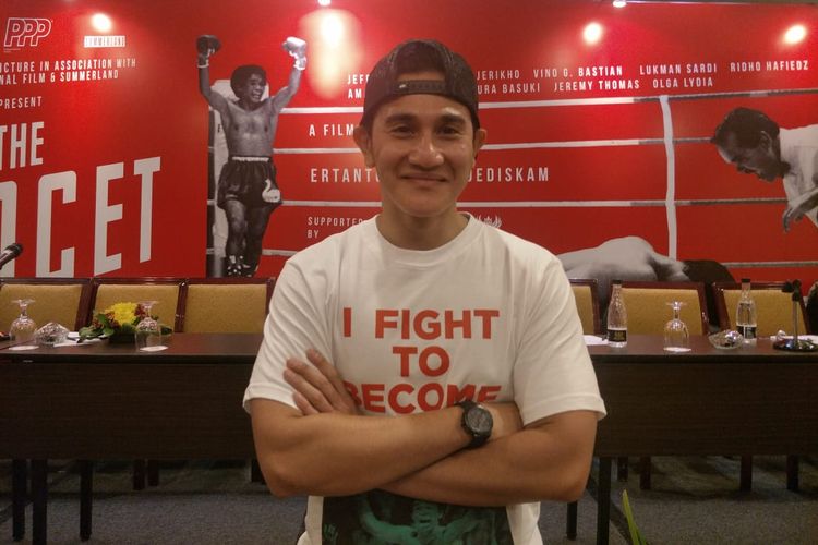 Vino G Bastian saat ditemui dalam jumpa pers film The Exocet di Hotel Sultan, Senayan, Jakarta Pusat, Senin (15/7/2019).