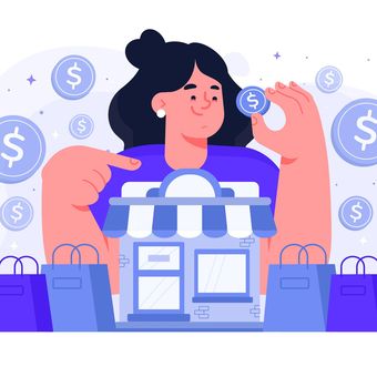 Ilustrasi boros, gaya hidup boros, perilaku boros. 