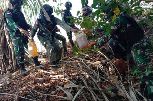 TNI-Polri Gagalkan Penyelundupan BBM di Perbatasan Indonesia-Timor Leste