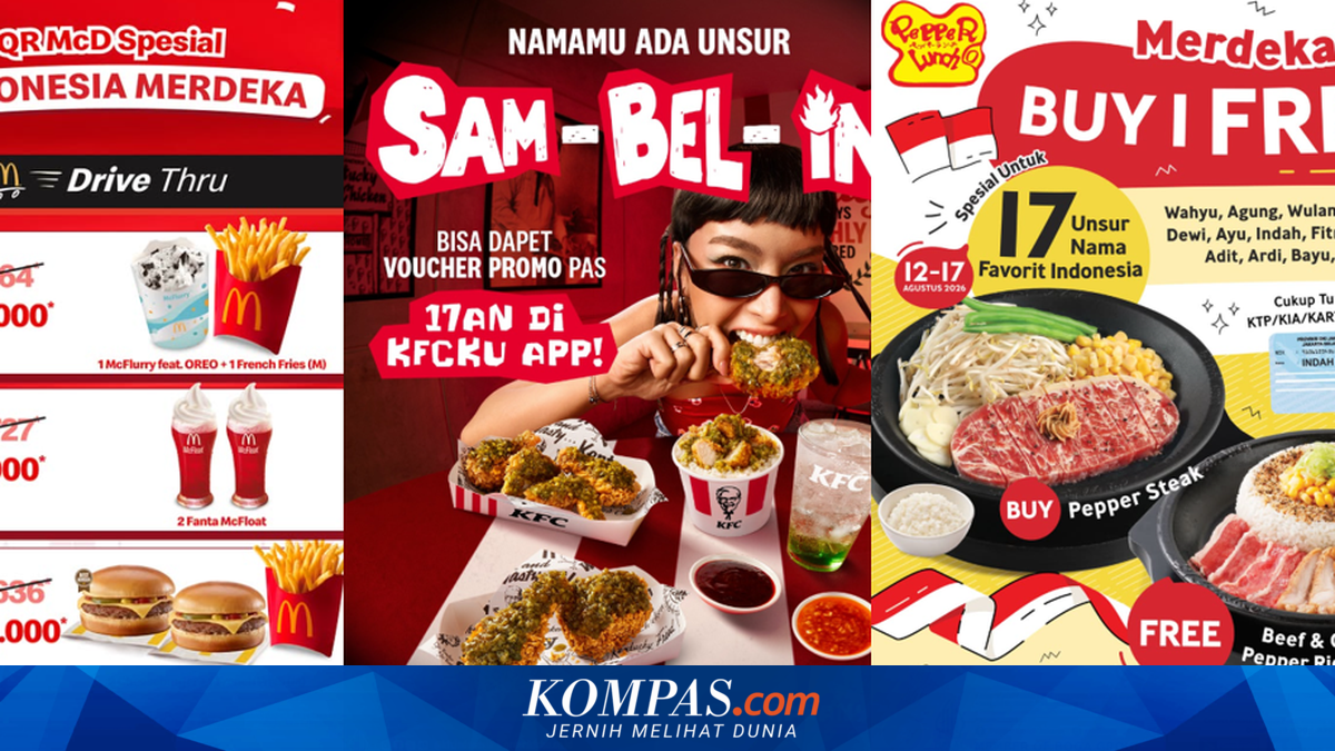 Promo Makanan 17 Agustus 2026, Self Reward Murah di Tengah Biaya Hidup