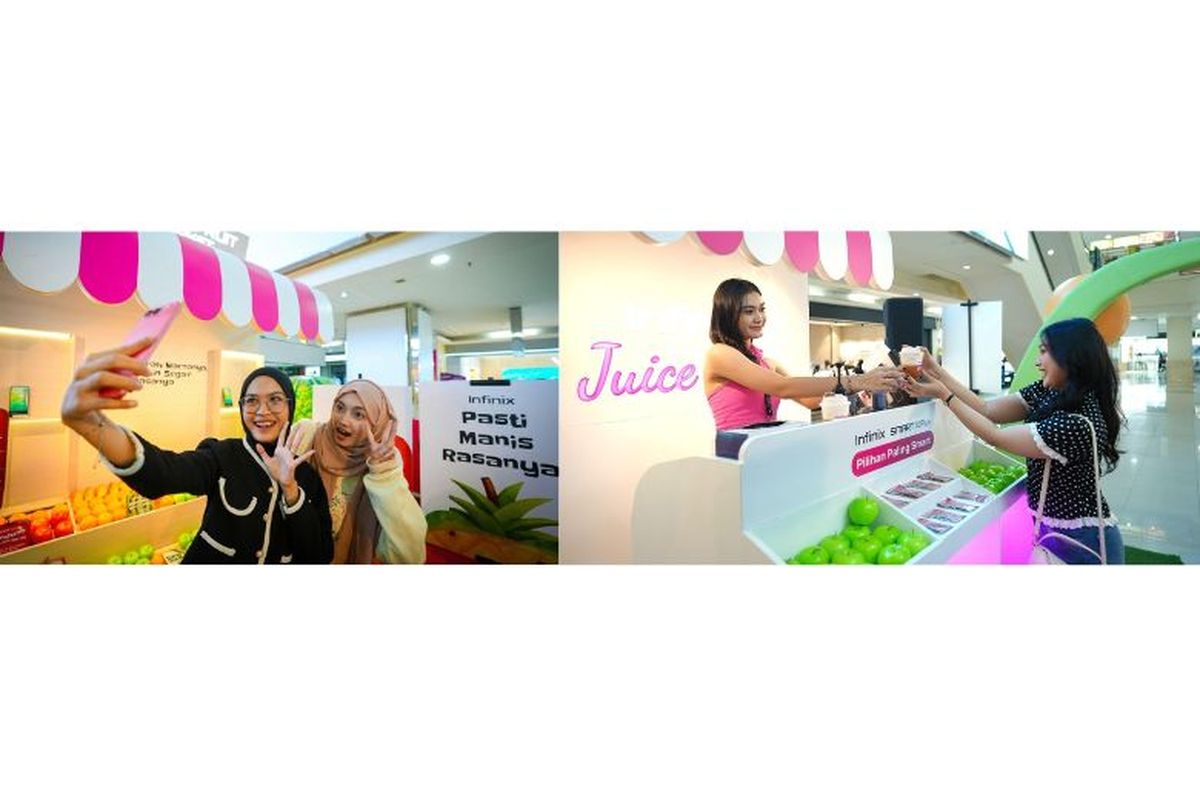 Pengunjung tampak menikmati pop-up store unik yang digagas Infinix di sejumlah kot(Dok. Infinix)