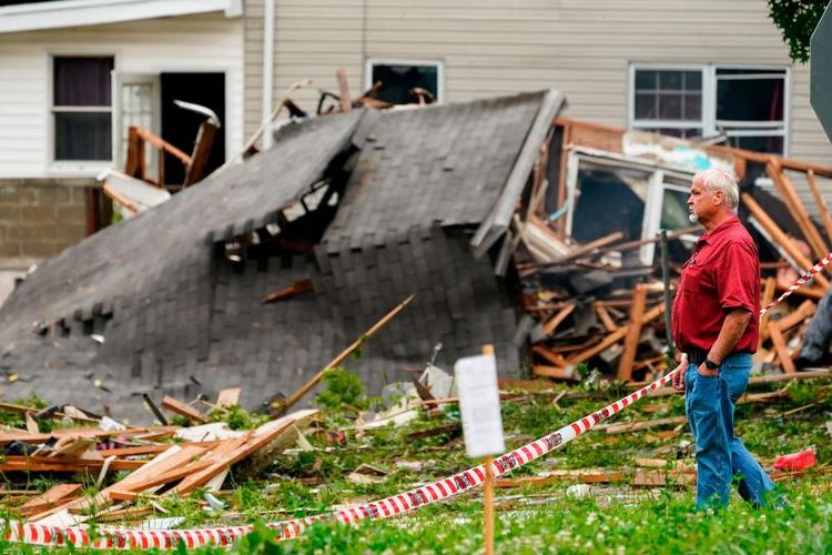 Ledakan di rumah Pennsylvania, Kamis (26/5/2022).