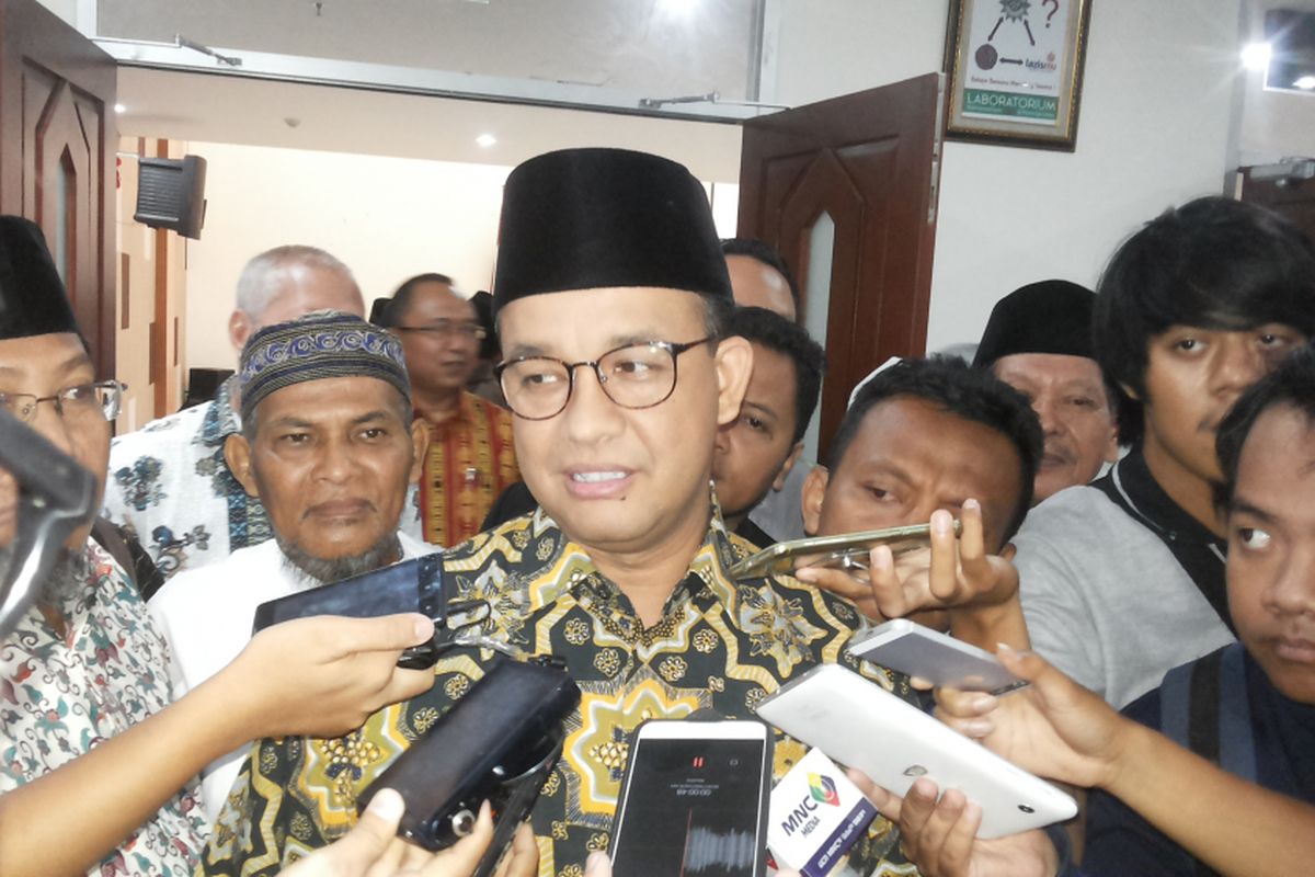 Gubernur terpilih DKI Jakarta Anies Baswedan saat ditemui di Kampus Uhamka, Pasar Rebo, Jakarta Timur, Sabtu (3/6/2017)