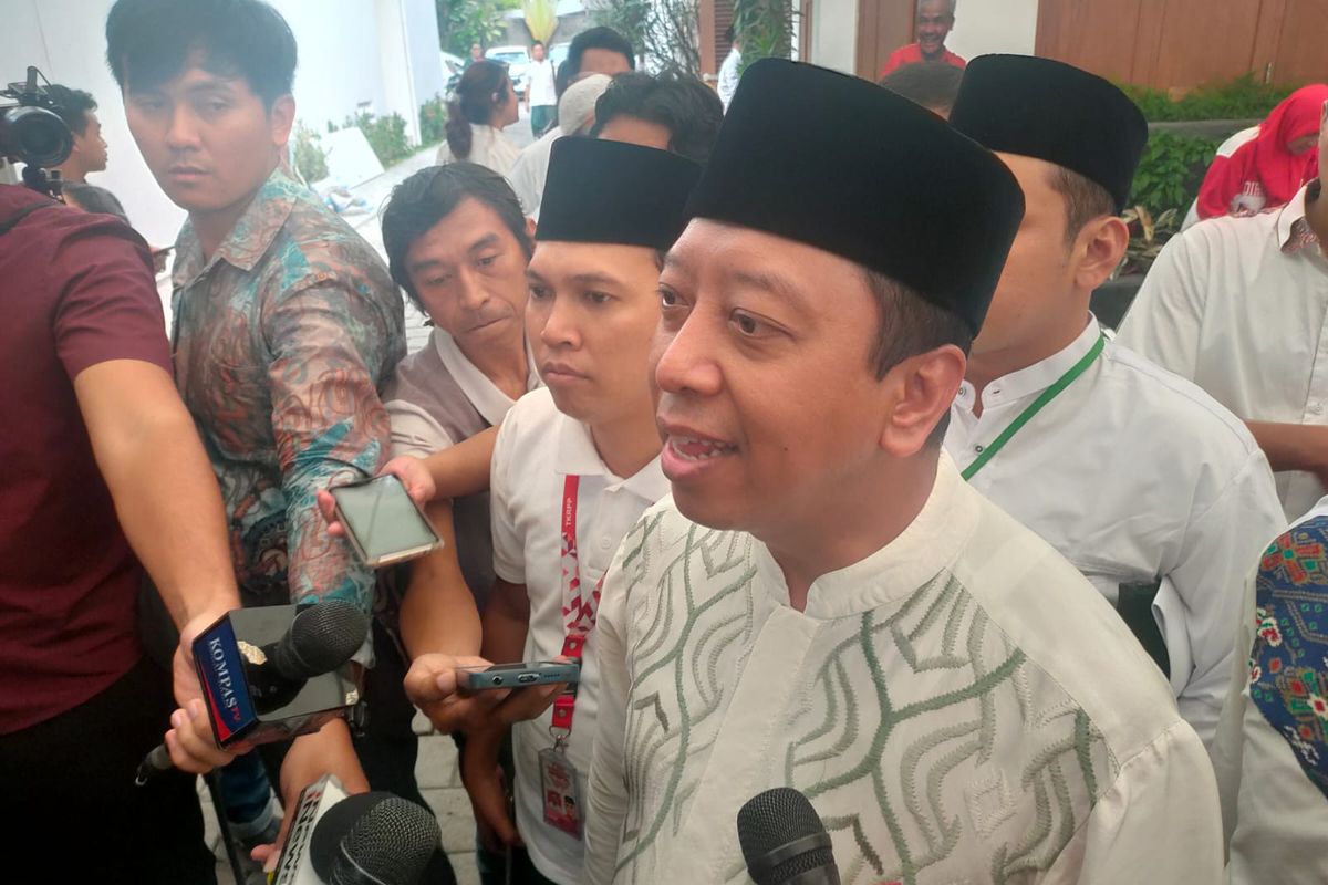 Ketua Majelis Pertimbangan Partai Persatuan Pembangunan (PPP) Muhammad Romahurmuziy atau Rommy ditemui di Rumah Aspirasi Ganjar Pranowo, Menteng, Jakarta Pusat, Minggu (13/8/2023).