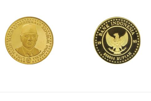 Ciri Uang Koin Rp 300.000 dan Rp 850.000 Berbahan Emas yang Ditarik BI