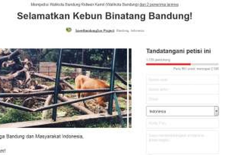 Petisi Selamatkan Kebun Binatang Bandung!