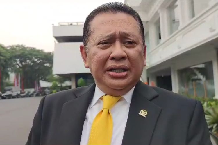 Wakil Ketua Umum Partai Golkar Bambang Soesatyo di Kompleks Istana Kepresidenan, Jakarta, Rabu (27/7/2023).