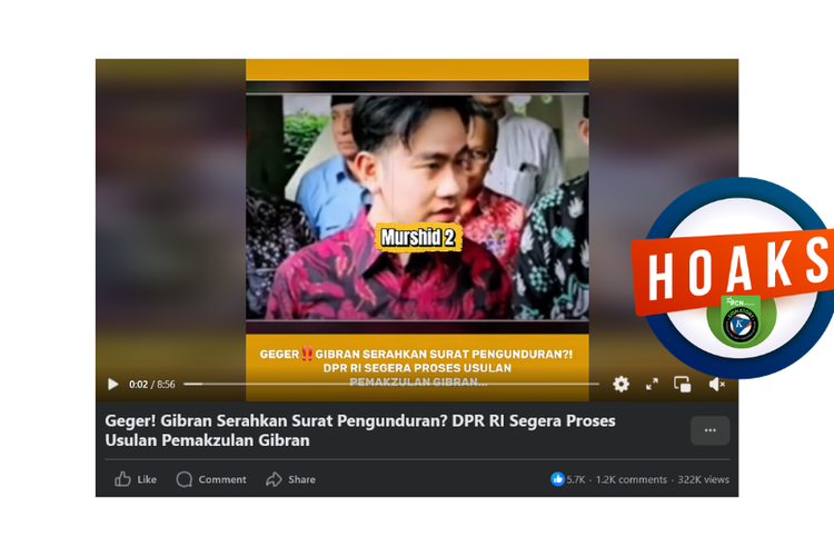 INFOGRAFIK: Beredar Hoaks Wapres Gibran Serahkan Surat Pengunduran Diri ke DPR