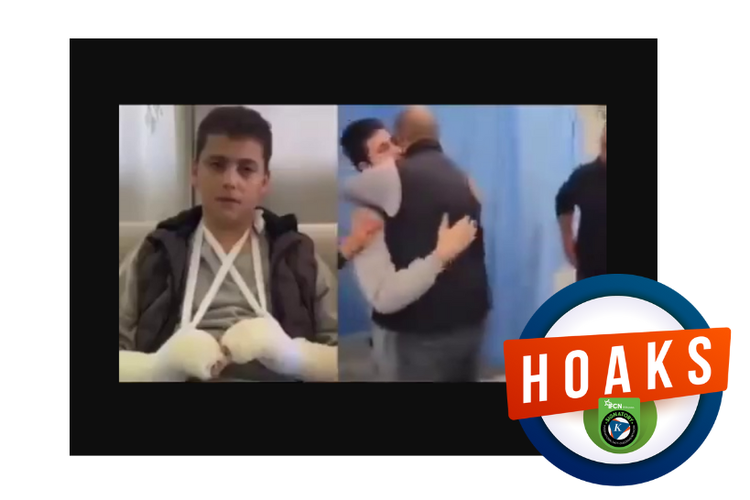 Hoaks, pemuda Palestina sebarkan cerita bohong bahwa ia disiksa di penjara Israel. Pemuda tersebut benar-benar disiksa dan mengalami cedera.
