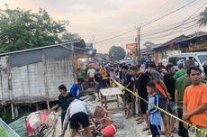 Tanah Longsor, 5 Kios di Bojonggede Ambruk ke Kali, 2 Pedagang Terluka