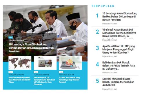 [POPULER TREN] Daftar 20 Lembaga di Bawah Presiden | Bali dan Lombok Masuk Pulau Terbaik Asia