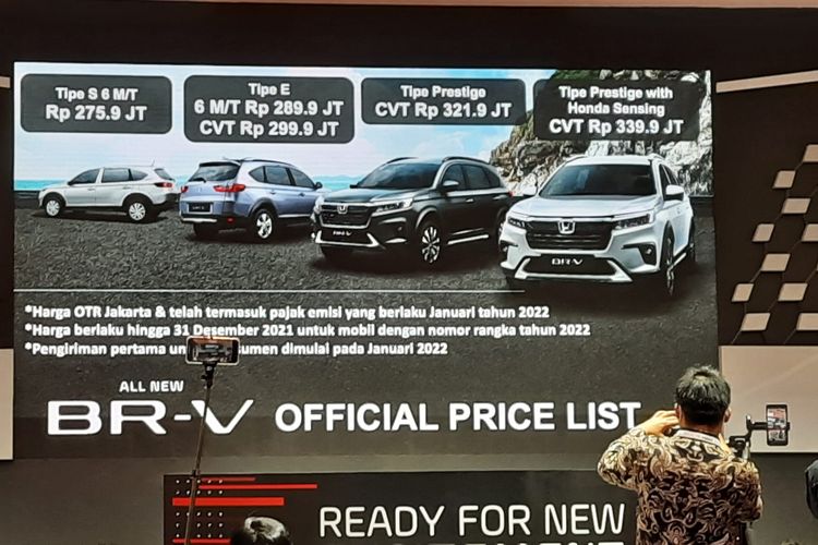 Daftar harga resmi Honda BR-V terbaru diumumkan di GIIAS 2021.