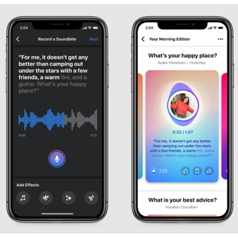 Fitur Soundbites di aplikasi Facebook