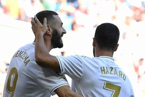 Hazard: Benzema Striker Terbaik di Dunia Saat Ini