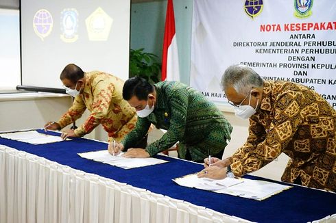 Gubernur Kepri, Bupati Karimun, dan Dirjen Hubud Teken Kesepakatan Kerja Sama Pengembangan Bandara RHA Karimun