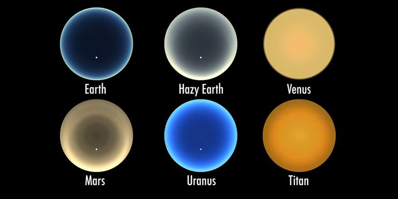 Tangkapan layar dari video simulasi Matahari terbenam di planet lain oleh ilmuwan planet Nasa.