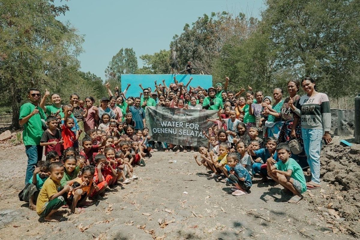 Program Kolaborasi Merdeka Air mengalirkan air bersih ke Desa Oenenu Selatan di Kabupaten Timor Tengah Utara. 