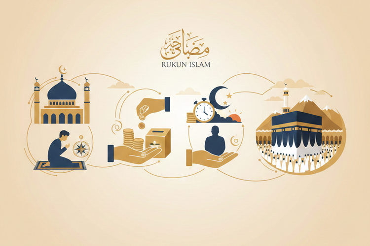 Ilustrasi rukun Islam