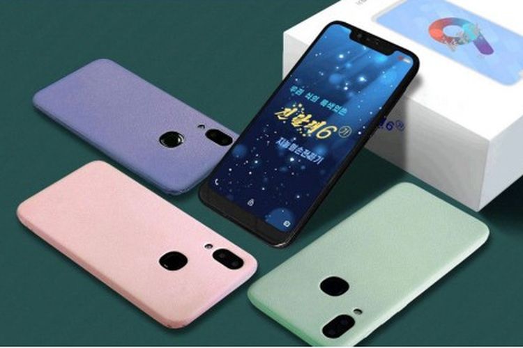HP Jindallae 6 Plus, salah satu merek HP yang dipakai di Korea Utara
