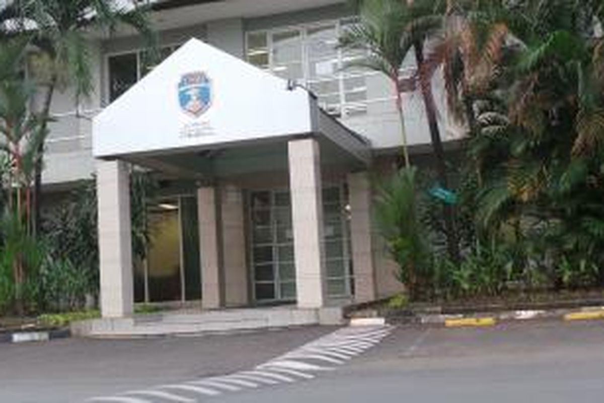 Bangunan kampus USBI di Pancoran, Jakarta Selatan. Rabu (21/5/2014).