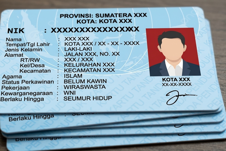 Ilustrasi KTP.