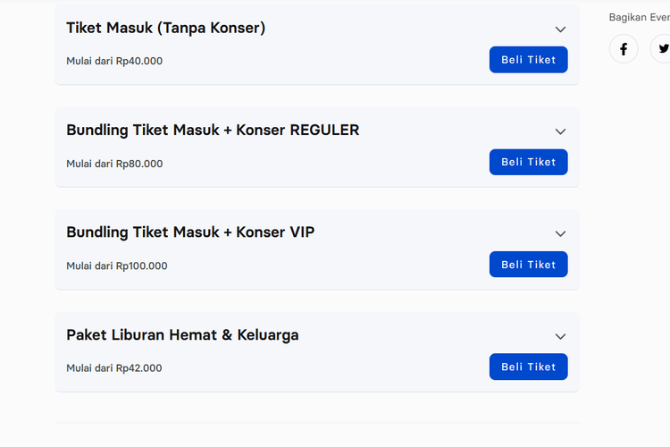 Harga tiket masuk Jakarta Fair 2025 dibanderol mulai Rp 40.000 per orang per hari, tergantung hari kunjungan dan jenis tiket yang dipilih.