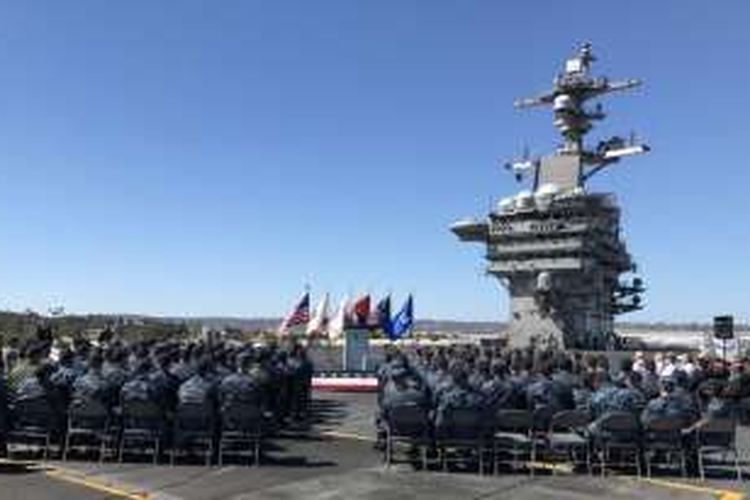 Menteri Pertahanan Amerika Serikat Ashton Carter menyebut kawasan Asia-Pasifik sebagai “kawasan paling berpengaruh untuk masa depan Amerika,” pada pidatanya di atas USS Carl Vinson di San Diego, Kamis (29/9/2016).
