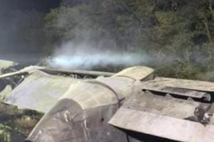 Puing pesawat jatuh yang terjadi di Blora, Jawa Tengah 