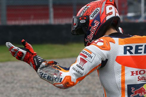 Sesi Latihan Bebas MotoGP Thailand, Marquez Sempat Terjatuh