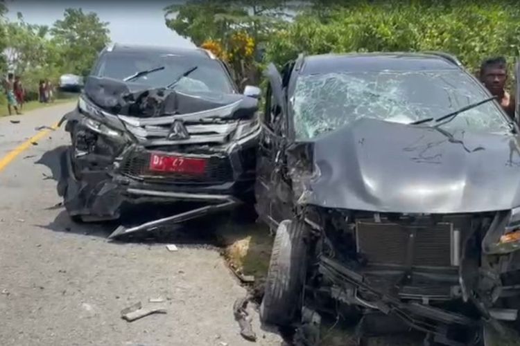 Rombongan Mobil Pejabat Pemprov Sultra Kecelakaan, Kadis Perpustakaan Patah Tangan