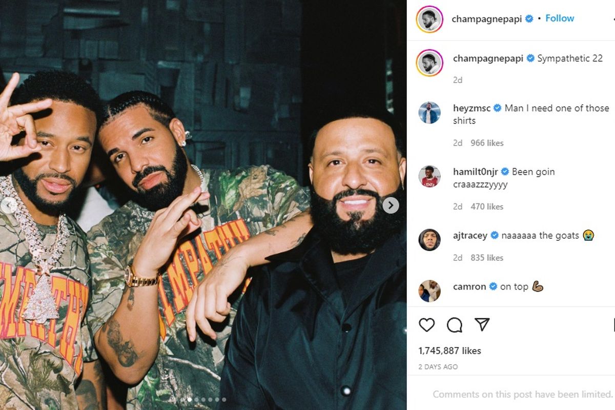 Kaus Sympathy Rancangan Drake