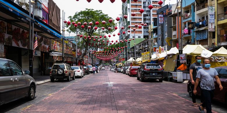 Suasana Kuala Lumpur saat pembatasan karena virus corona, April 2020.